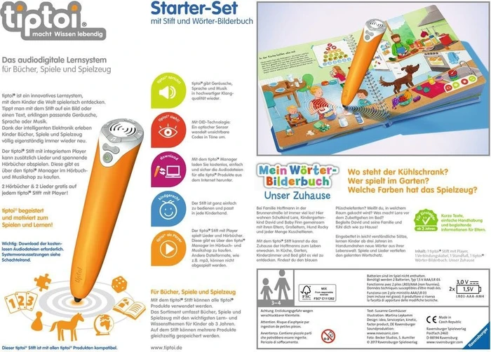 Ravensburger tiptoi Starter-Set: Stift mit Player und Wörter-Bilderbuch