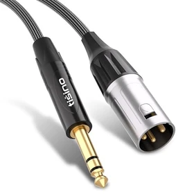Tisino Kabel Klinke Stereo 6,35 TRS auf XLR male 5.0m