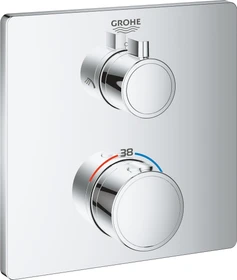 Grohe Grohtherm Thermostat-Brausebatterie mit integrierter 2-Wege-Umstellung chrom