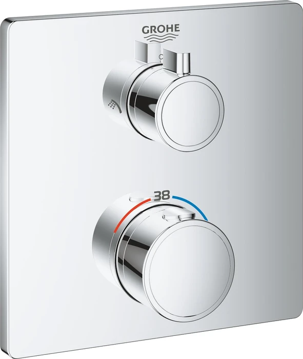 Grohe Grohtherm Thermostat-Brausebatterie mit integrierter 2-Wege-Umstellung chrom