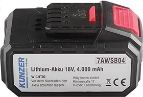 Kunzer AkkuPowerPack Werkzeug-Akku 18V, 4.0Ah, Li-Ionen [4.0Ah] [72Wh]