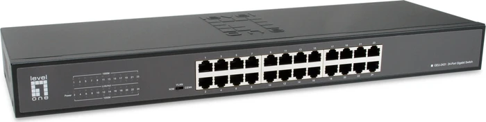 LevelOne GEU Rackmount Gigabit Switch, 24x RJ-45