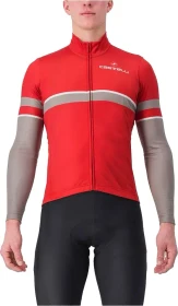 Castelli Retta Trikot langarm pompeian red/nickel gray (Herren)