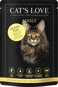 Cat's Love Huhn Pur mit Leinöl und Brennnessel, 85g