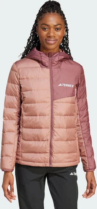 adidas Terrex Multi Light Hooded Daunen Jacke warm clay/burgundy (Damen)