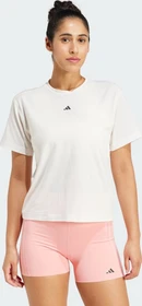 adidas Power Back-Cutout 3-Streifen Funktionsshirt kurzarm chalk white (Damen)