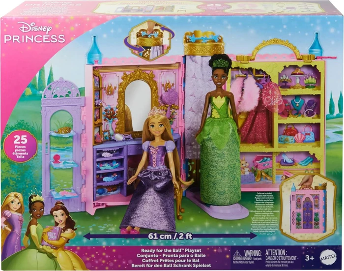 Mattel Disney - Prinzessin - Bereit für den Ball - Schrank mit Kleidung