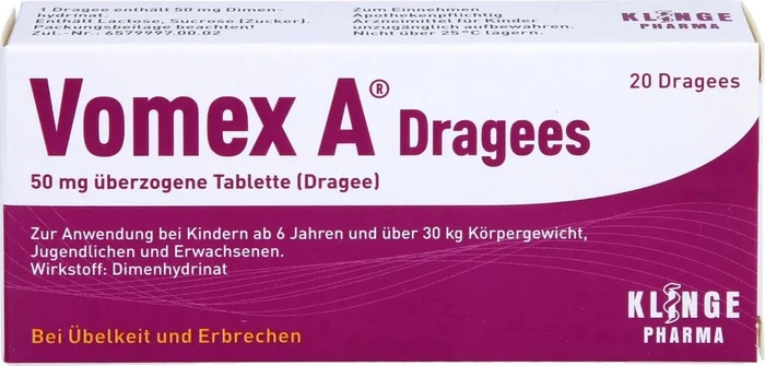 Vomex A Dragees, 20 Stück