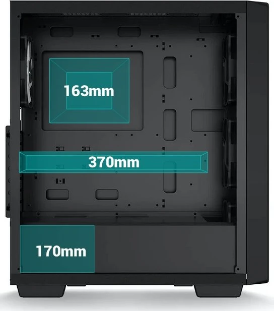 DeepCool CC560, schwarz, Glasfenster