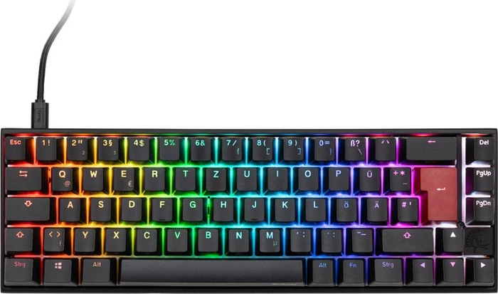 Ducky Mecha Pro SF, PBT, schwarz, LEDs RGB, MX RGB RED, USB, DE