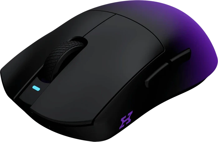 Hellyberry HM47 Pro Wireless Gaming Mouse mit Ladestation, schwarz/violett, USB/Bluetooth
