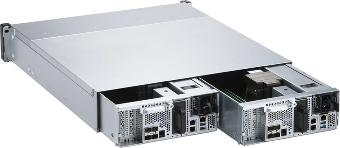 QNAP ES2486dc-2142IT-96G, 48GB RAM reg ECC, 4x SFP+ 10Gb/s, 3x RJ-45 1000Base-T, 2HE