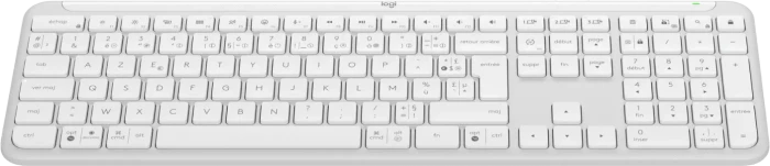Logitech K950 Signature Slim, Off-White, Logi Bolt, USB/Bluetooth, FR