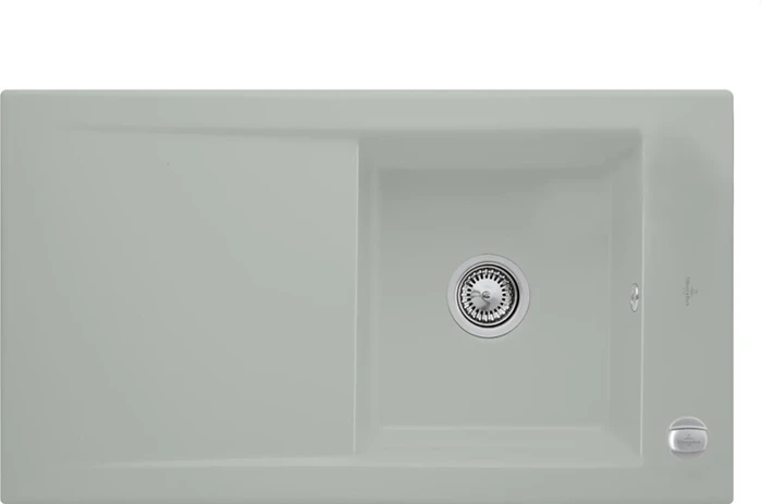Villeroy & Boch Timeline 50 Einbau Becken reversibel mit Ablauffernbedienung fossil