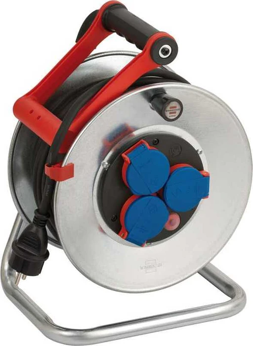 Brennenstuhl Garant S Kabeltrommel, Schuko auf 3x Schuko, 25m, IP44, H05RR-F 3G1,5