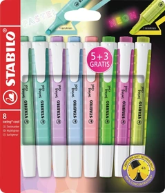 STABILO swing cool pastell sortiert, 8er-Set, Blister