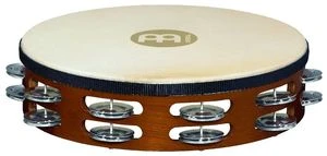 Meinl Traditional Goat-Skin Wood Tambourine Aluminium 2 Rows