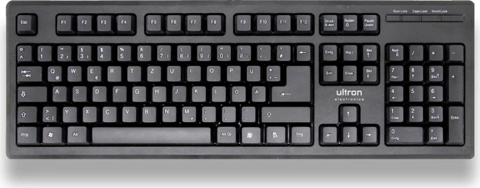 Ultron UMC-200 Tastatur-Maus Office Set schwarz, USB, DE