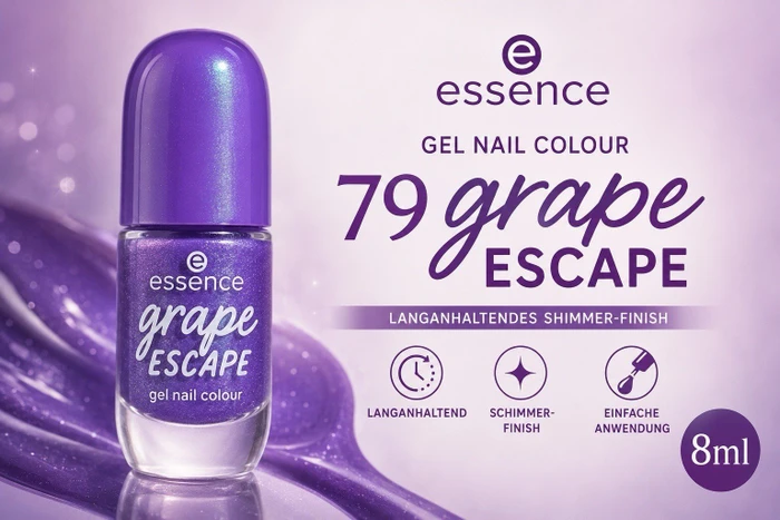 Essence gel nail colour Nagellack 79 grape escape, 8ml