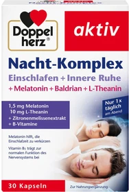 Doppelherz aktiv Nacht-Komplex Einschlafen + Innere Ruhe Kapseln, 30 Stück