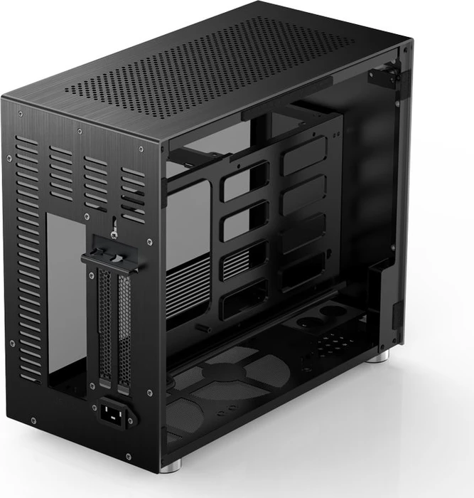 Jonsbo V10, schwarz, Glasfenster, Mini-ITX