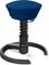 Aeris Swopper New Edition Bürohocker mit Gleitern, Feder Standard, Gestell Alu schwarz, Bezug Wollmischung Select blau Vorschaubild