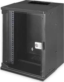 Digitus Professional SoHo Pro Line 10" Wandgehäuse 9HE, unmontiert, Sicherheitsglastür, IP20, RAL 9005, 300mm tief