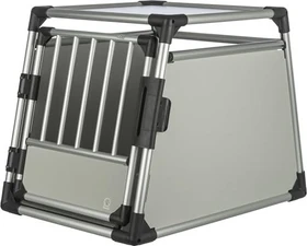 Trixie Transportbox Aluminium, mit Sicherheitsverschluss, M-L, silber