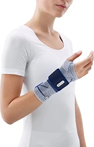 Bauerfeind ManuTrain Handgelenkbandage links Größe 6 titan, 1 Stück