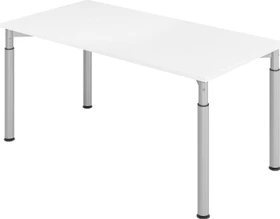 Kaiserkraft Vera-Zwo VYS16/W/S Schreibtisch 160x80cm weiß/silber
