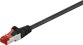 goobay Patchkabel, Cat6, S/FTP, RJ-45/RJ-45, 1m, schwarz
