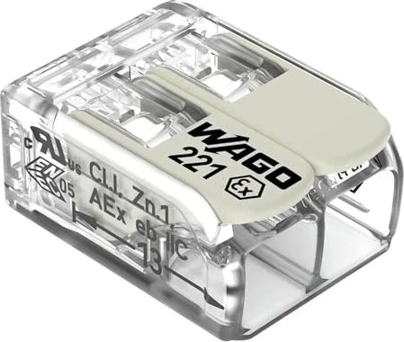 Wago COMPACT-Verbindungsklemme bis 6mm² 105°C 2-Leiter, 50 Stück
