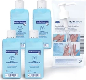 Hartmann Sterillium Classic Pure Handdesinfektionsmittel + Dosierpumpe, 2l (4x 500ml)