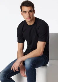 Schiesser 2er-Pack T-Shirt kurzarm schwarz (Herren)