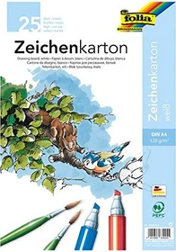 Folia Zeichenkarton, A4, glatt, weiß, 25 Blatt