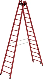 Günzburger Steigtechnik Kunststoff 2-tlg. Stehleiter, 2x 14 Stufen