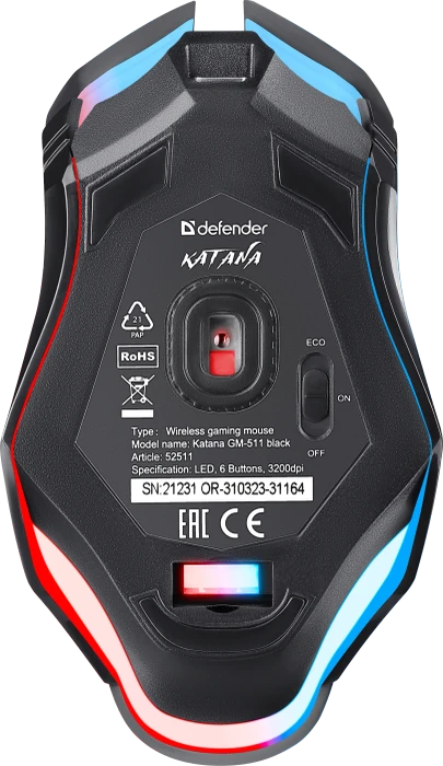Defender Katana GM-511 Wireless Gaming Mouse schwarz, USB