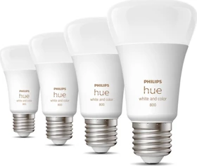 Philips Hue White and Color Ambiance 800 LED-Bulb E27 6.5W, 4 Stück