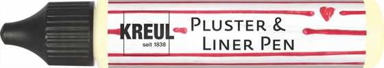 Kreul Pluster & Liner Pen Effektfarbe, nachtleuchtgelb, 29ml