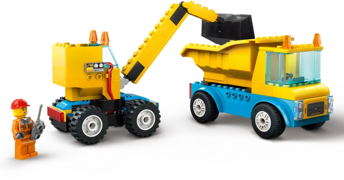 LEGO City - City Baufahrzeuge und Kran mit Abrissbirne