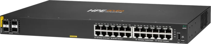 HPE Aruba CX 6000 Series Rackmount Gigabit Managed Switch, 24x RJ-45, 4x SFP, 370W PoE+