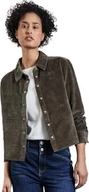 Street One Knopfleisten Cord Hemd langarm muddy brown (Damen)