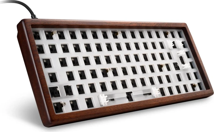Sharkoon Skiller SGK50 S3 Wood Barebone Gaming Tastatur, holz, ISO/ANSI