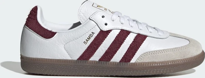 adidas Samba OG cloud white/maroon/gum