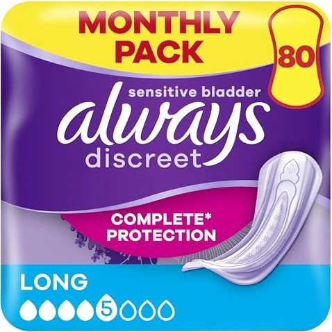 Always Discreet Inkontinenz Long Hygieneeinlage, 80 Stück