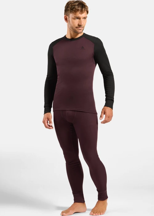 Odlo Active Warm Base Layer Set fudge/black (Herren)