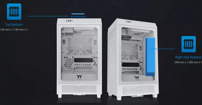 Thermaltake The Tower 200 Snow, weiß, Glasfenster, Mini-ITX
