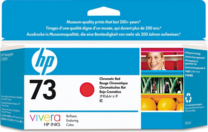 HP Tinte 73 chromatisch rot