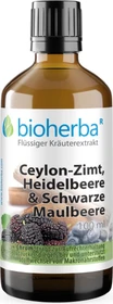 Bioherba Ceylon-Zimt Heidelbeere & Schwarze Maulbeere Tropfen Tinktur, 50ml