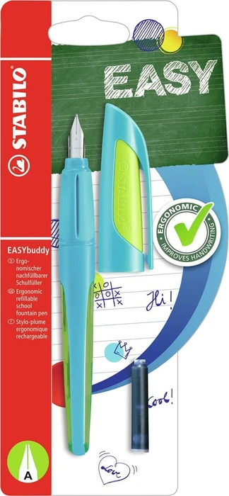 STABILO EASYbuddy FRESH Edition hellblau/limette, rechte Hand, Anfänger, Blister